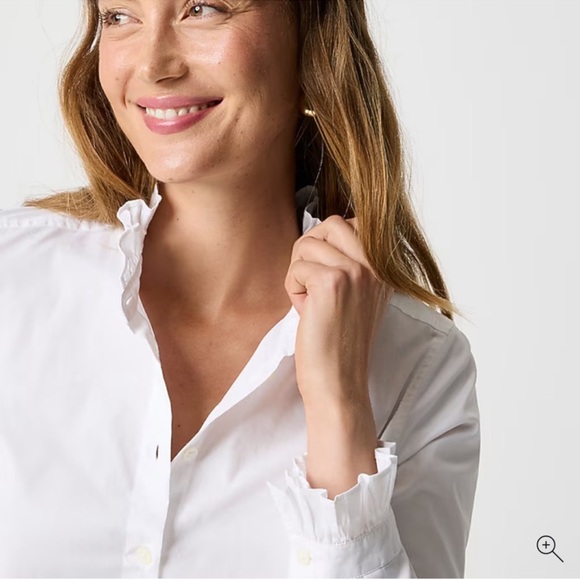 J.Crew Ruffle button-up top - Picture 2 of 8